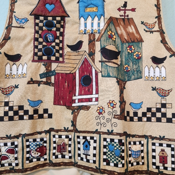 Vtg Handmade Quilted 90s Vest Sz Large Brown Granny Style Cottagecore Autumn EUC - Picture 6 of 6